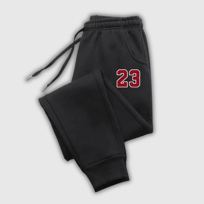 Men’s Luxury Print Fleece Sweatpants – Warm Jogging Pants for Autumn & Winter