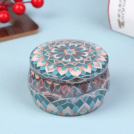 Vintage Metal Candle Tin – Multi-Use Storage Jar