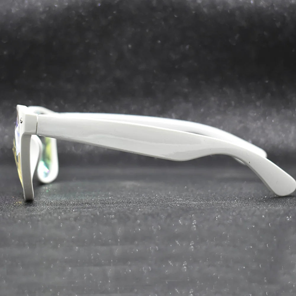 Trendy Square Party Sunglasses – Futuristic Rave & Festival Prism Glasses
