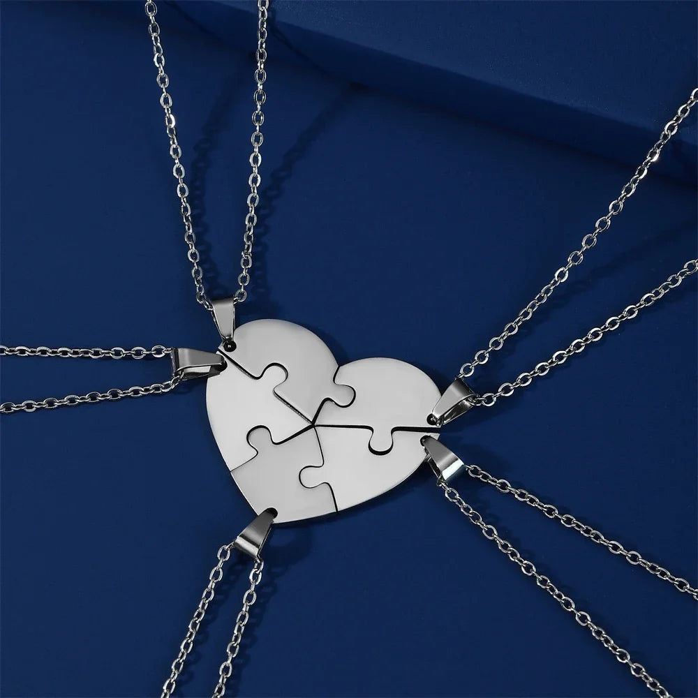 Luxeuria Luxe Love Heart Puzzle Pendant Necklace Set