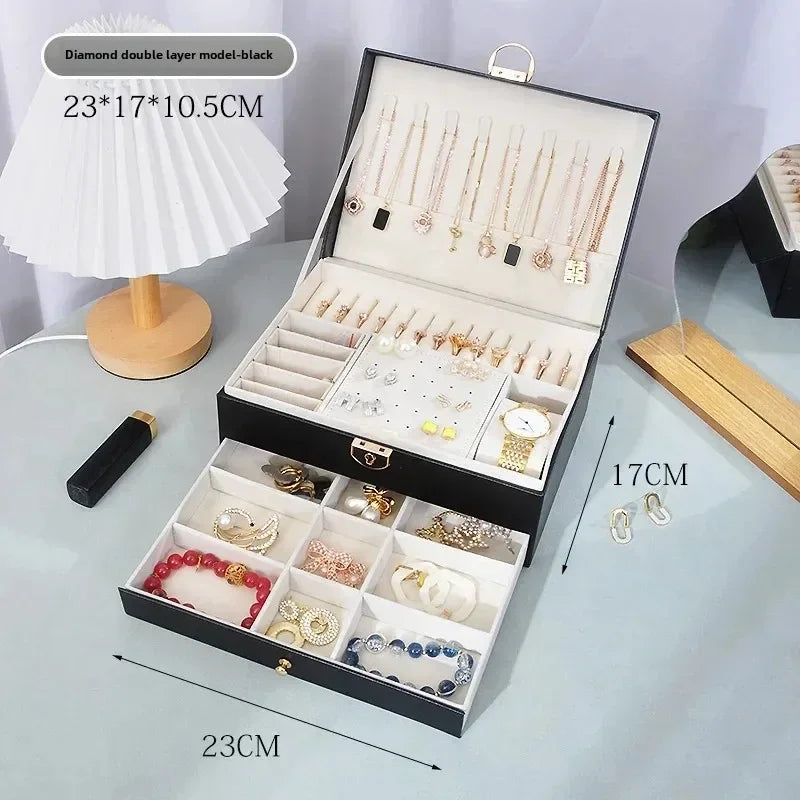 Luxeuria Luxe Diamond Shaped Lockable Jewelry Drawer