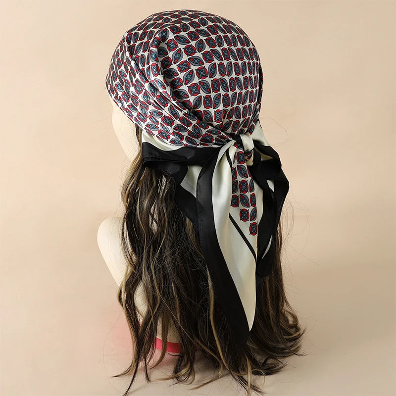 Luxury Floral Satin Square Bandana Collection