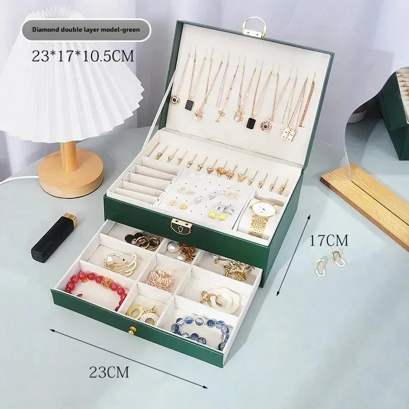 Luxeuria Luxe Diamond Shaped Lockable Jewelry Drawer