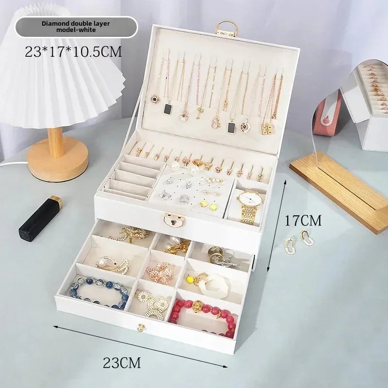 Luxeuria Luxe Diamond Shaped Lockable Jewelry Drawer