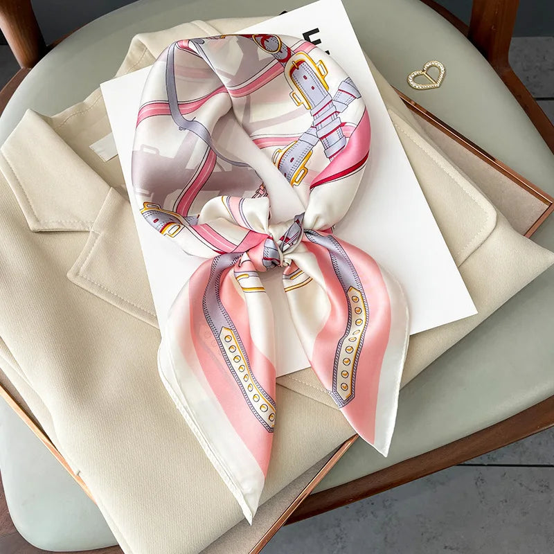 Floral Print Silk-Feel Bandana Collection