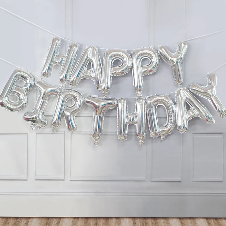 Assorted Foil Birthday Balloon Set – 13 Pieces