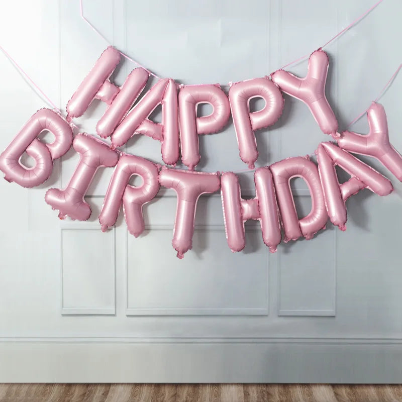 Assorted Foil Birthday Balloon Set – 13 Pieces