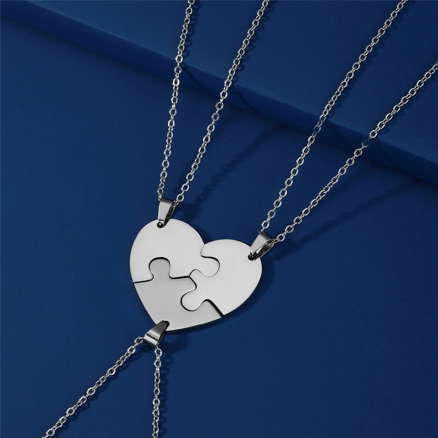 Luxeuria Luxe Love Heart Puzzle Pendant Necklace Set