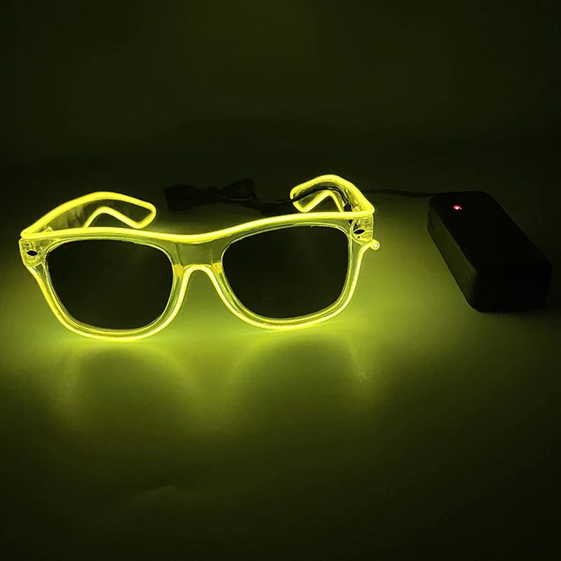LED Light-Up Party Glasses – Glowing Rave & Festival Sunglasses