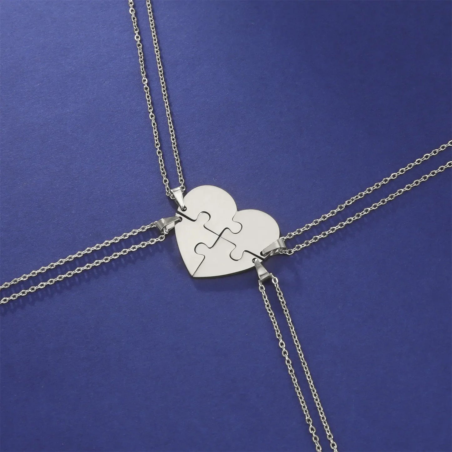 Luxeuria Luxe Love Heart Puzzle Pendant Necklace Set