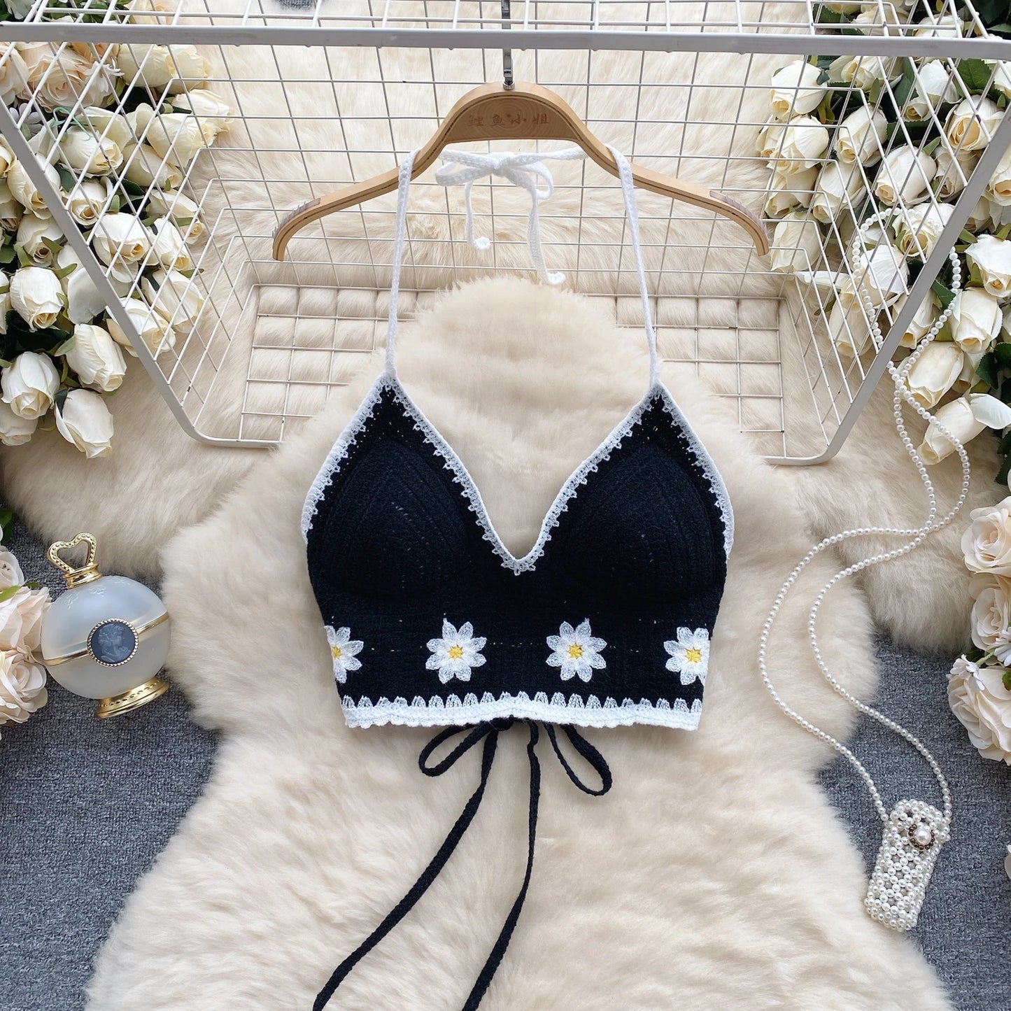 Isla Floral Hook Knit Camisole