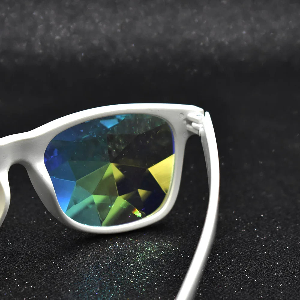 Trendy Square Party Sunglasses – Futuristic Rave & Festival Prism Glasses