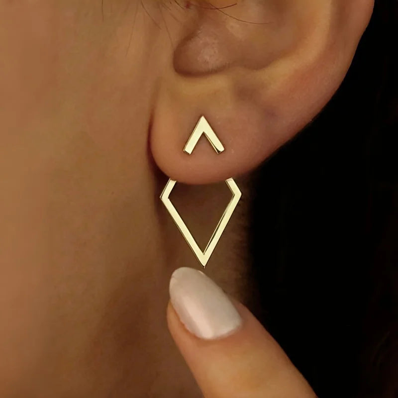 Luxeuria Luxe Retro Geometric Stud Earrings