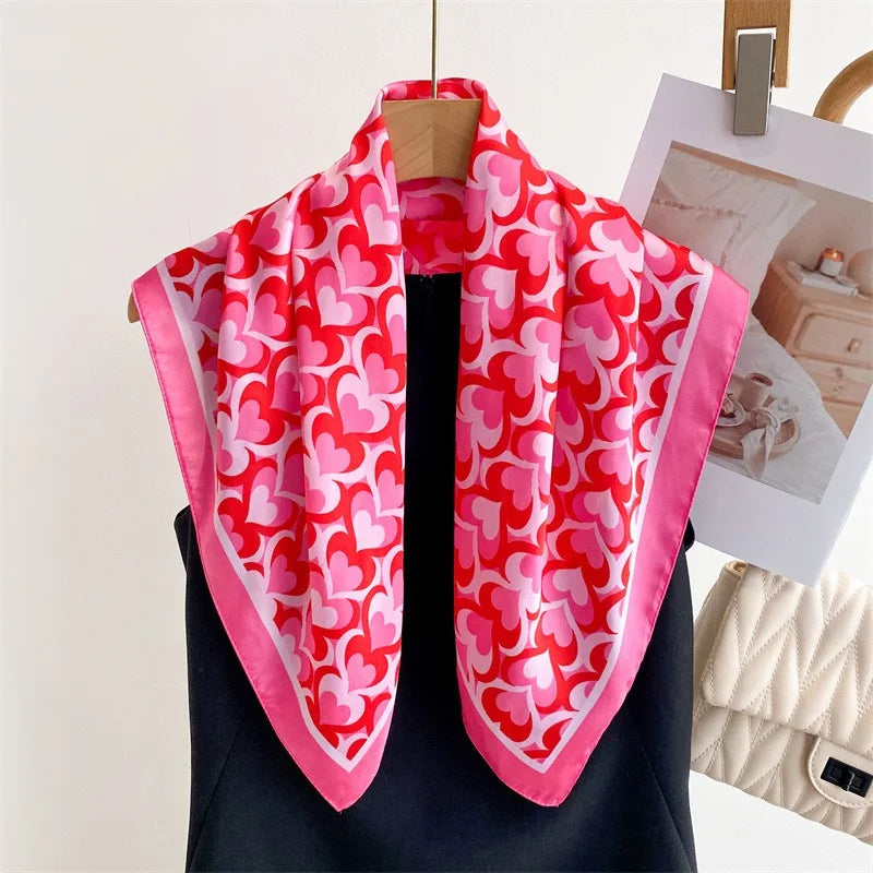 Floral Print Silk-Feel Bandana Collection