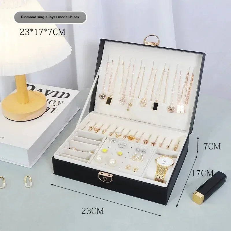 Luxeuria Luxe Diamond Shaped Lockable Jewelry Drawer