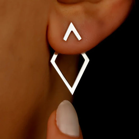 Luxeuria Luxe Retro Geometric Stud Earrings