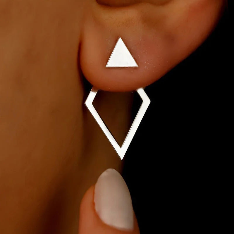 Luxeuria Luxe Retro Geometric Stud Earrings