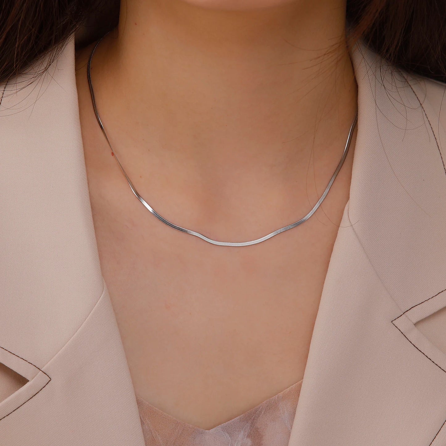 Luxeuria Luxe Snake Chain Necklace – Stainless Steel Gold or Silver