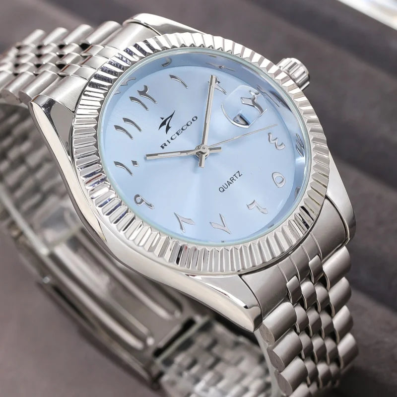 Luxeuria Luxe Men’s Calendar Stainless Steel Watch