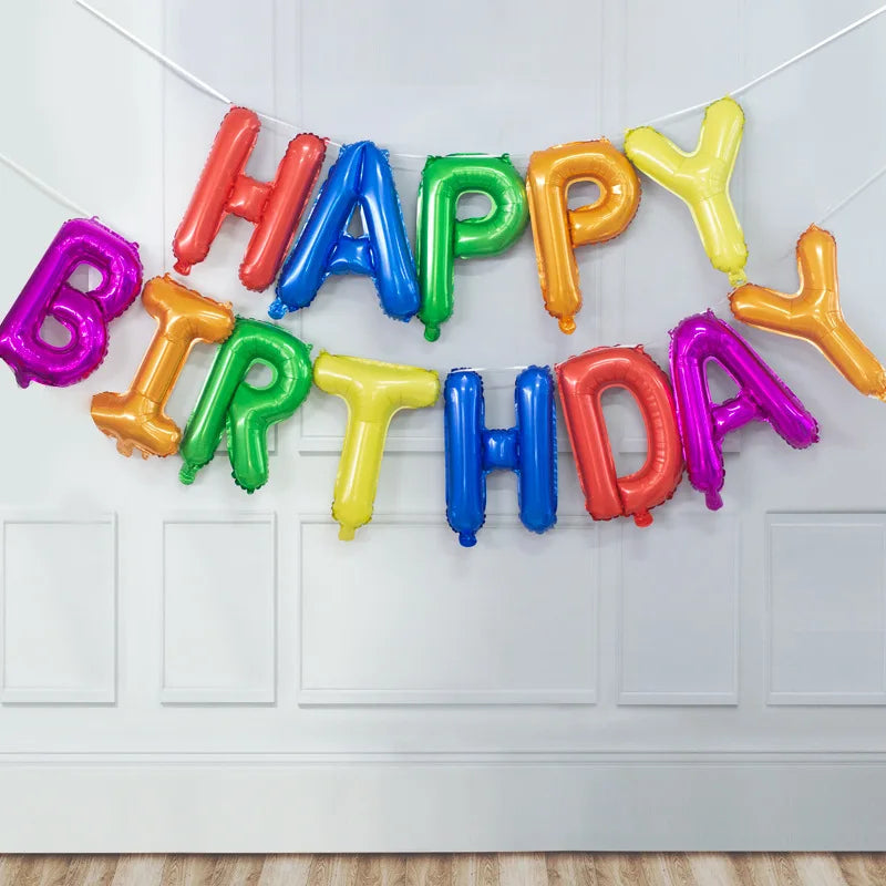 Assorted Foil Birthday Balloon Set – 13 Pieces