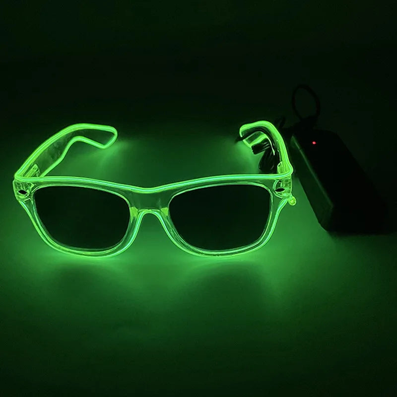 LED Light-Up Party Glasses – Glowing Rave & Festival Sunglasses