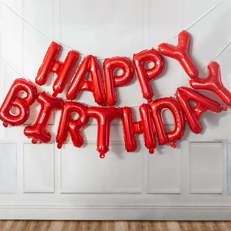 Assorted Foil Birthday Balloon Set – 13 Pieces