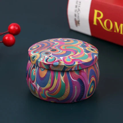 Vintage Metal Candle Tin – Multi-Use Storage Jar