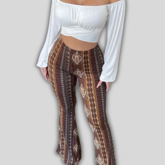 Boho Street Style Tie-Dye Flared Pants – Women's Indie Chic - Collection