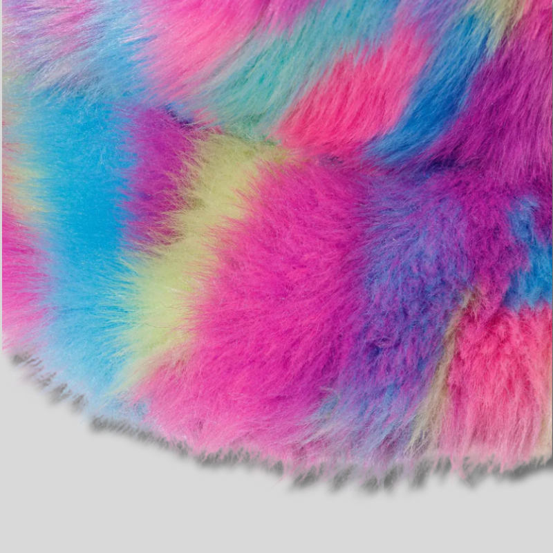 Plush Gradient Tie-Dye Bucket Hat – Warm Winter Street Style