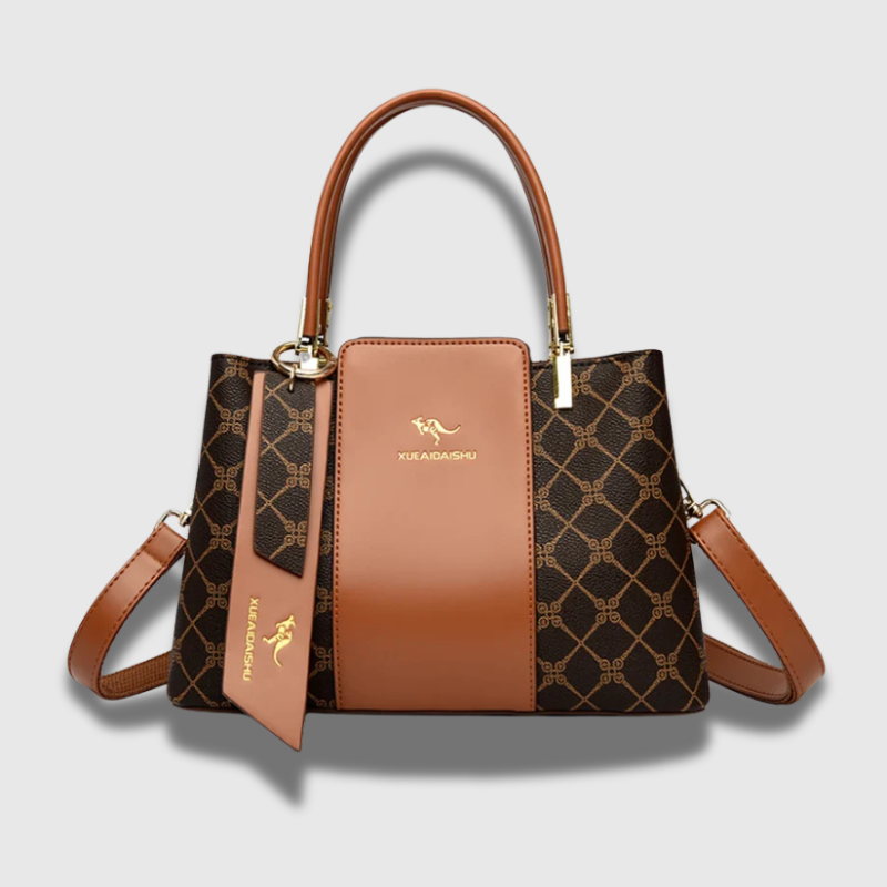 Luxeuria Luxe Vivienne Print Shoulder Bag – Soft Leather Designer Tote
