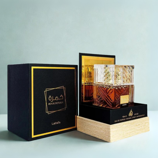 Luxeuria Luxe Khamrah Eau de Parfum – 100ml Unisex Spray with Vanilla, Praline, and Sandalwood Notes
