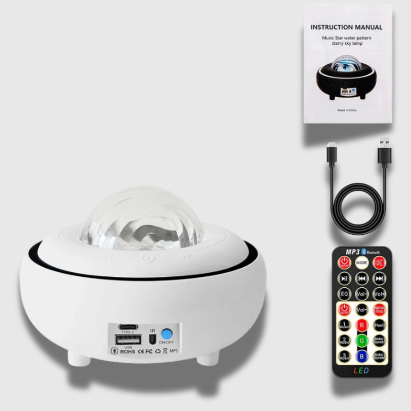 Diamond Starry Sky Bluetooth Projector with Water Ripple Lighting Effect