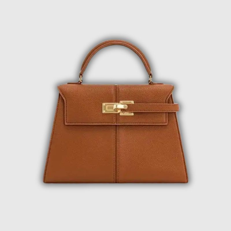 Luxeuria Luxe Trapezoidal Leather Handbag - Versatile Women's Top-Handle Shoulder Bag