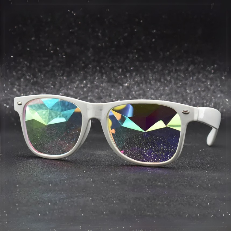 Trendy Square Party Sunglasses – Futuristic Rave & Festival Prism Glasses