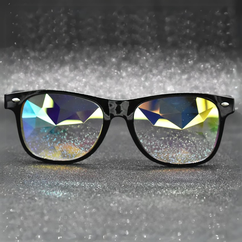 Trendy Square Party Sunglasses – Futuristic Rave & Festival Prism Glasses