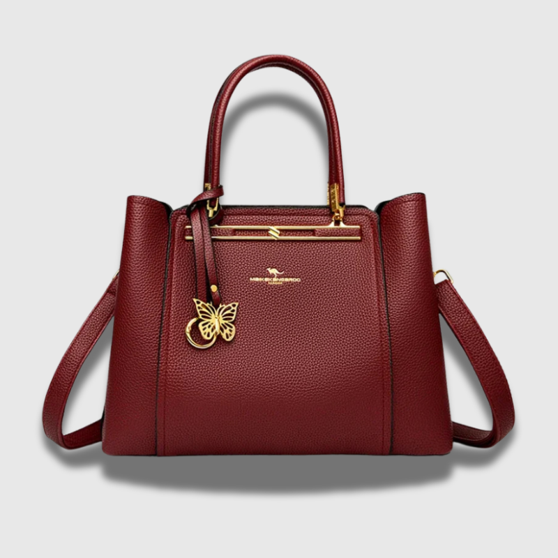 Luxeuria Luxe Audrey Leather Tote – Luxury Designer 3-Layered Shoulder Bag