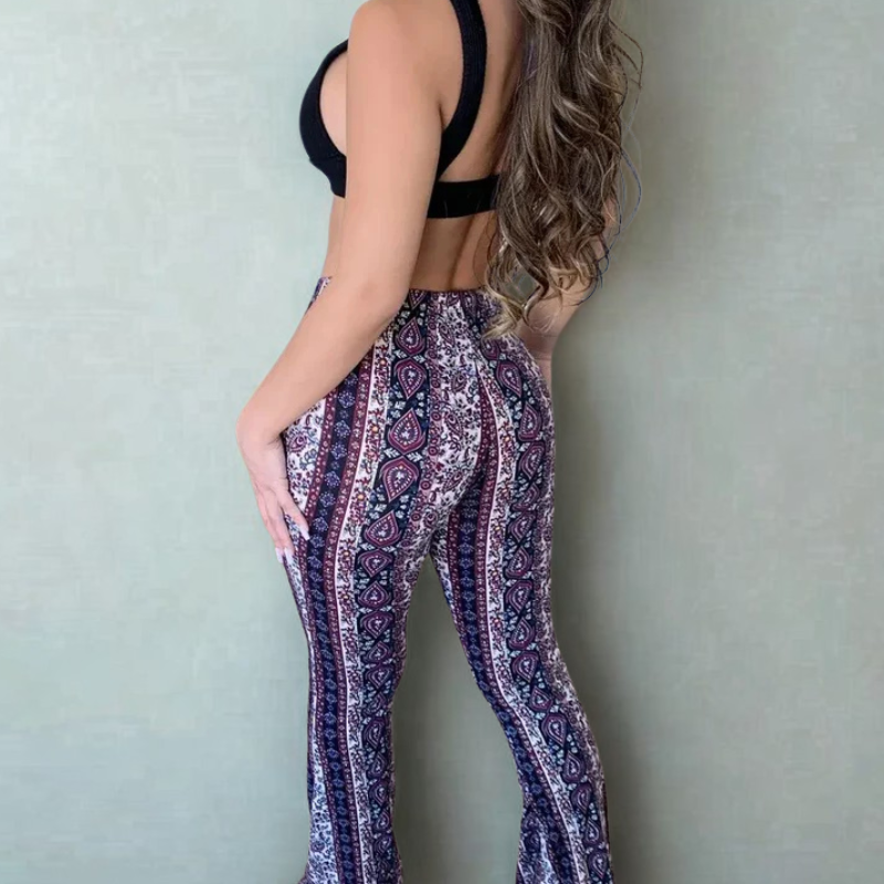 Boho Street Style Tie-Dye Flared Pants – Women's Indie Chic - Collection