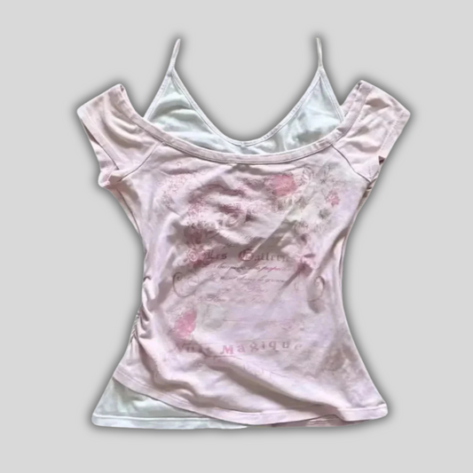 Grunge Y2K Crop Graphic Tee