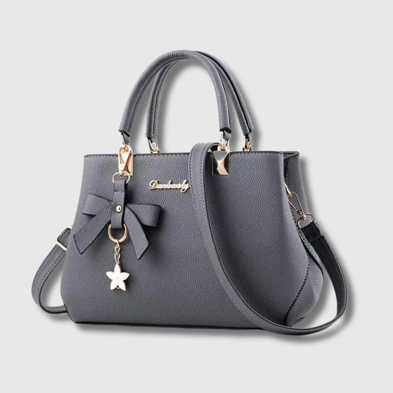 Luxeuria Luxe Elegant Messenger Tote with Floral Pendant