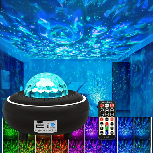 Diamond Starry Sky Bluetooth Projector with Water Ripple Lighting Effect