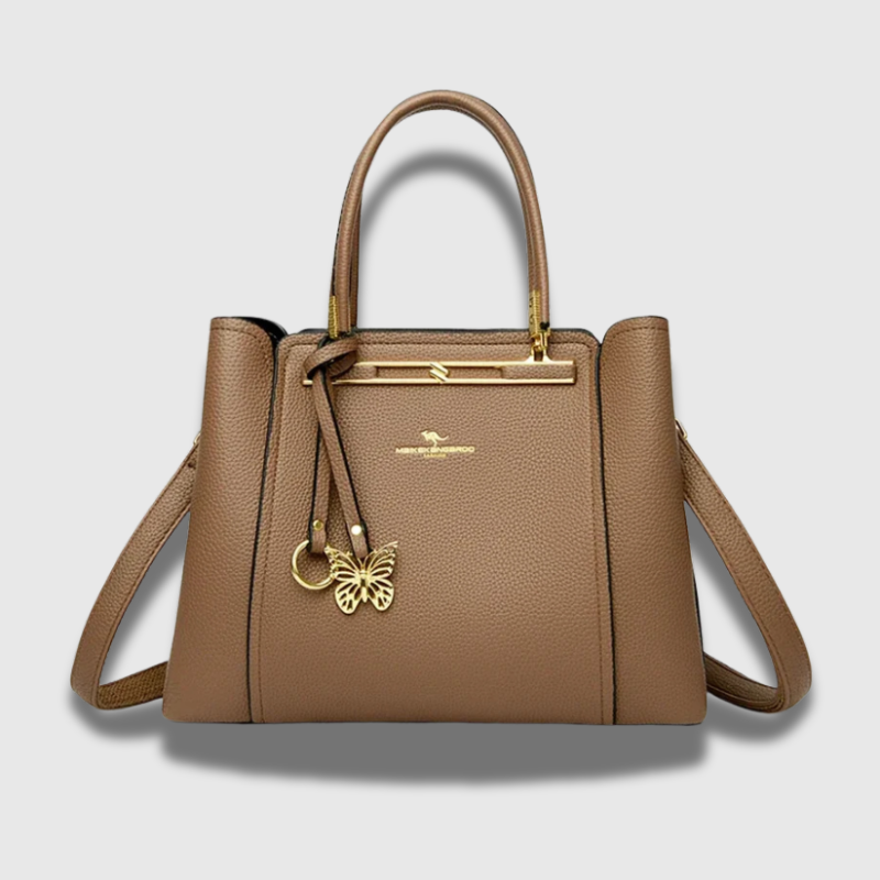 Luxeuria Luxe Audrey Leather Tote – Luxury Designer 3-Layered Shoulder Bag