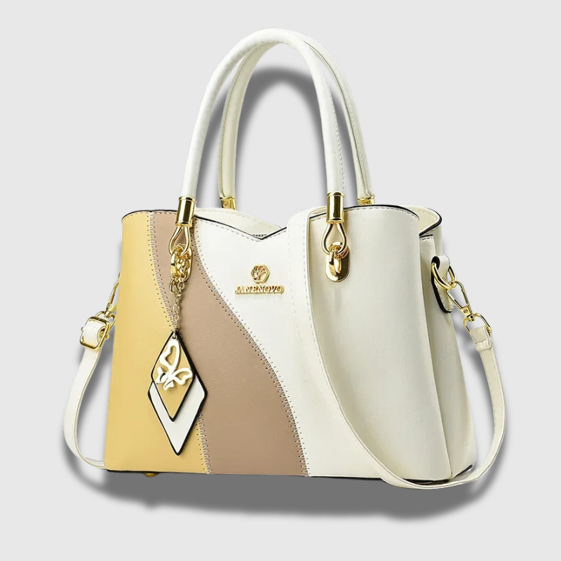 Luxeuria Luxe TriTone Elegance Soft Leather Shoulder & Crossbody Bag