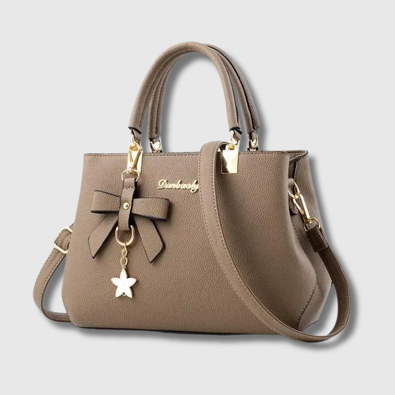 Luxeuria Luxe Elegant Messenger Tote with Floral Pendant