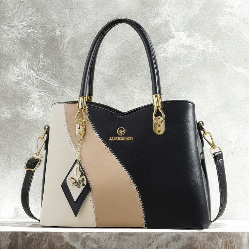 Luxeuria Luxe TriTone Elegance Soft Leather Shoulder & Crossbody Bag