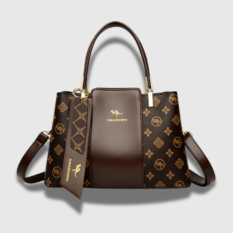 Luxeuria Luxe Vivienne Print Shoulder Bag – Soft Leather Designer Tote