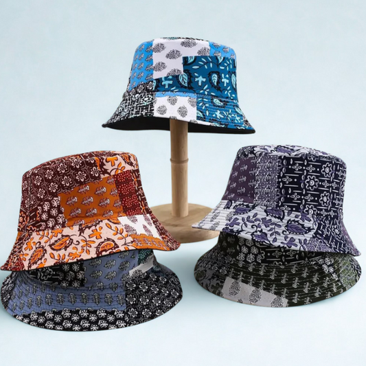 Women's Vintage Floral Foldable Bucket Hat