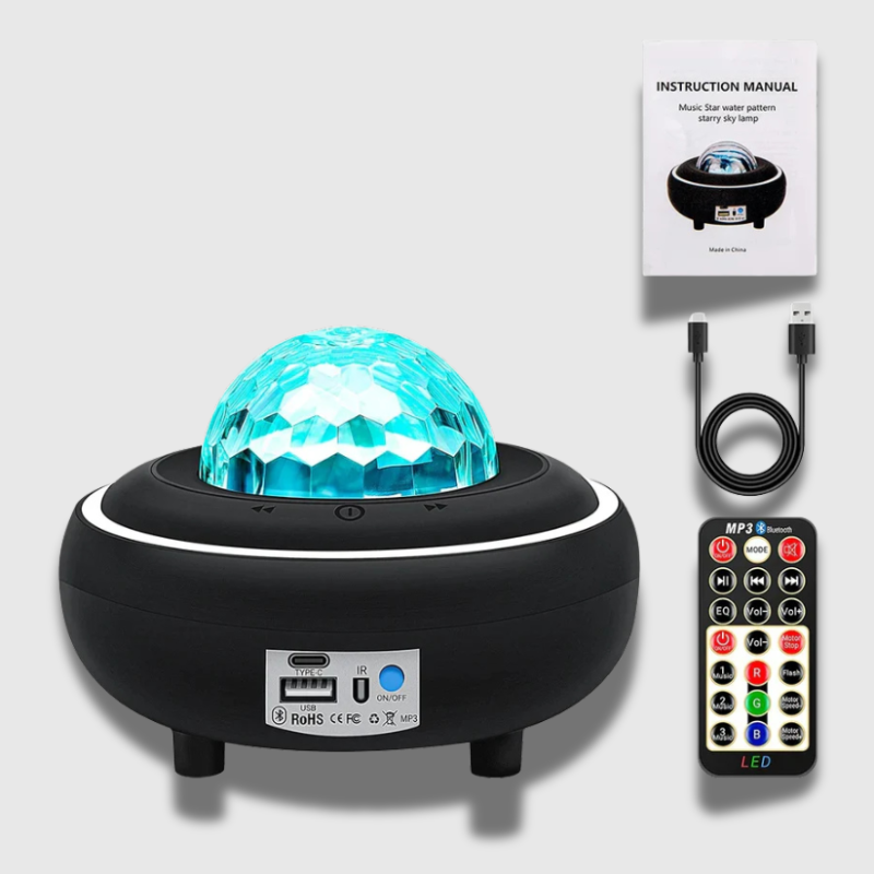 Diamond Starry Sky Bluetooth Projector with Water Ripple Lighting Effect