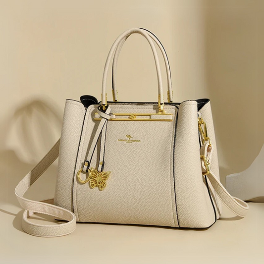 Luxeuria Luxe Audrey Leather Tote – Luxury Designer 3-Layered Shoulder Bag