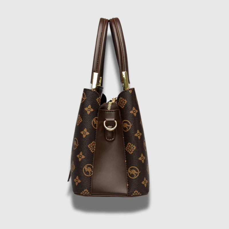 Luxeuria Luxe Vivienne Print Shoulder Bag – Soft Leather Designer Tote