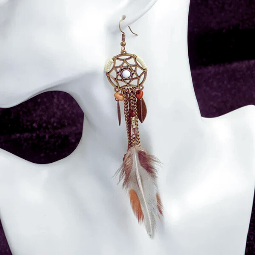 Luxeuria Luxe Boho Dreamcatcher Tassel Earrings
